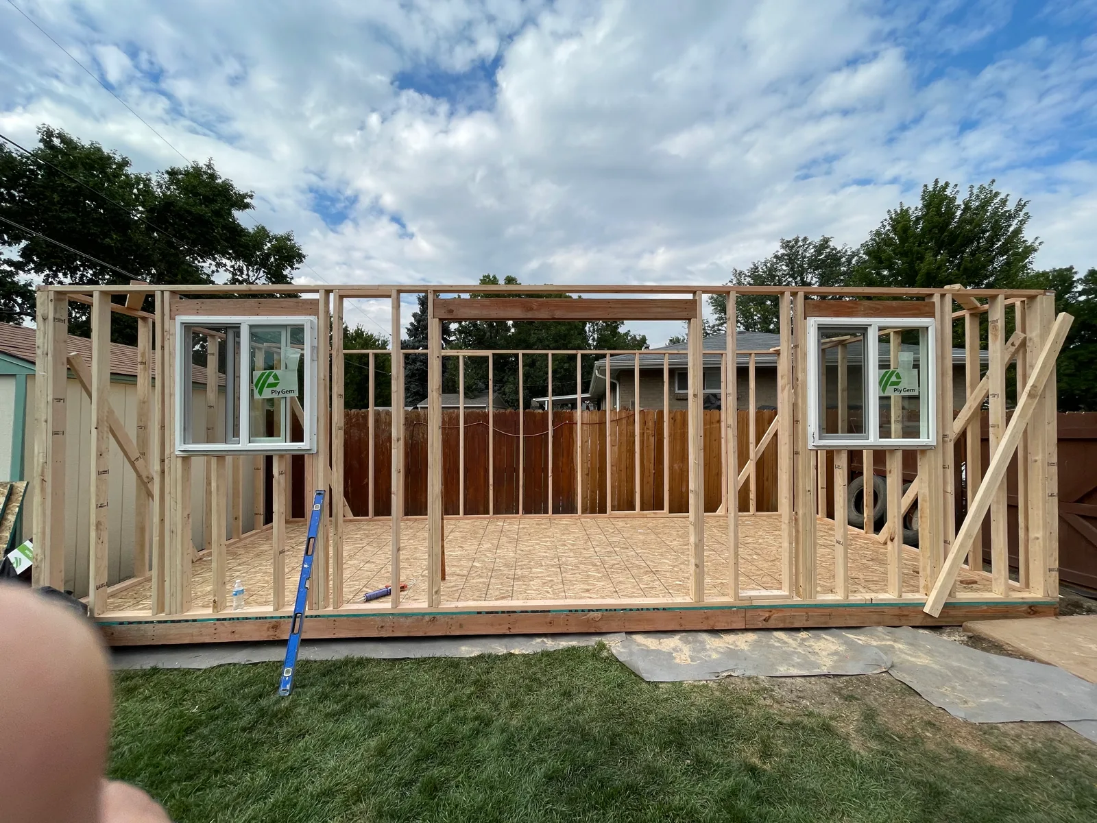 ADU backyard cottage construction in progress in Westminster CO
